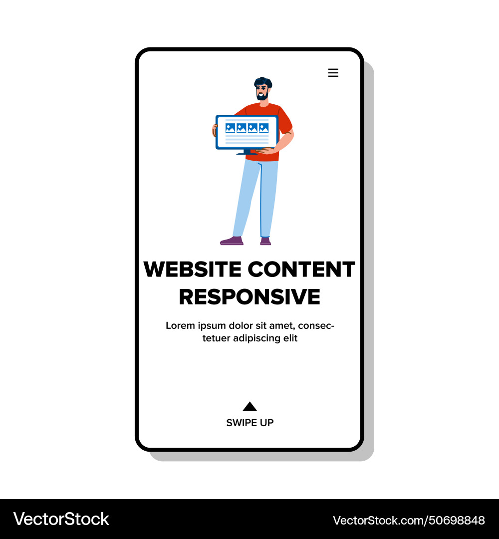 Platform website content responsive Vector Image