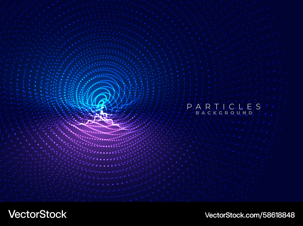 Techno inspired shiny particle abstract Vector Image