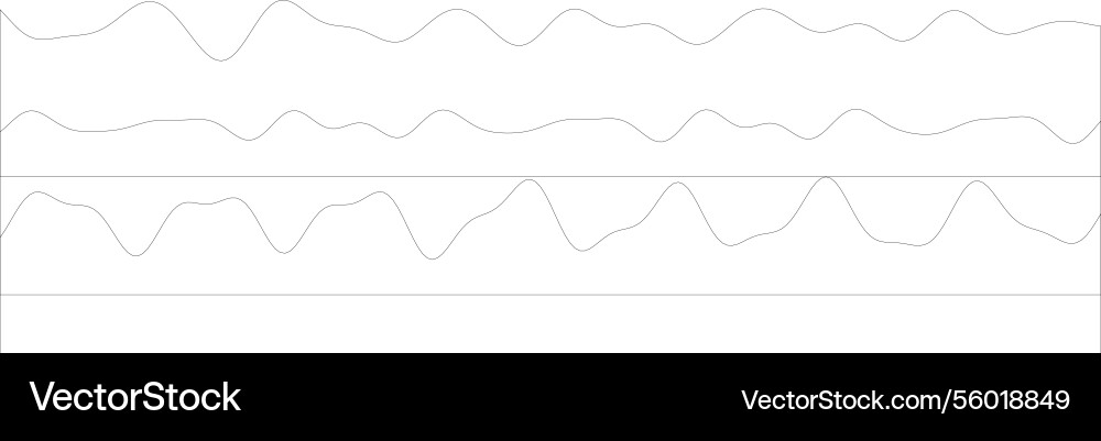 Abstract sound waves with varying frequencies vector image