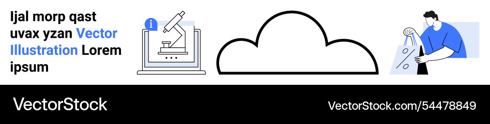 Cloud computing and data security concepts Cloud computing and data security concepts vector image