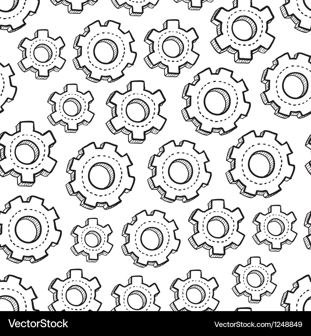 Interlocking Gears Pattern Vector Image