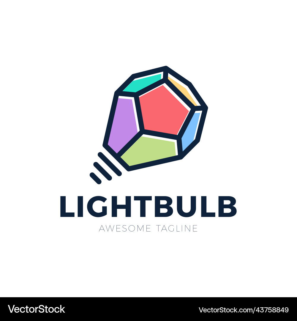 Light bulb as an idea concept in polygon style Vector Image
