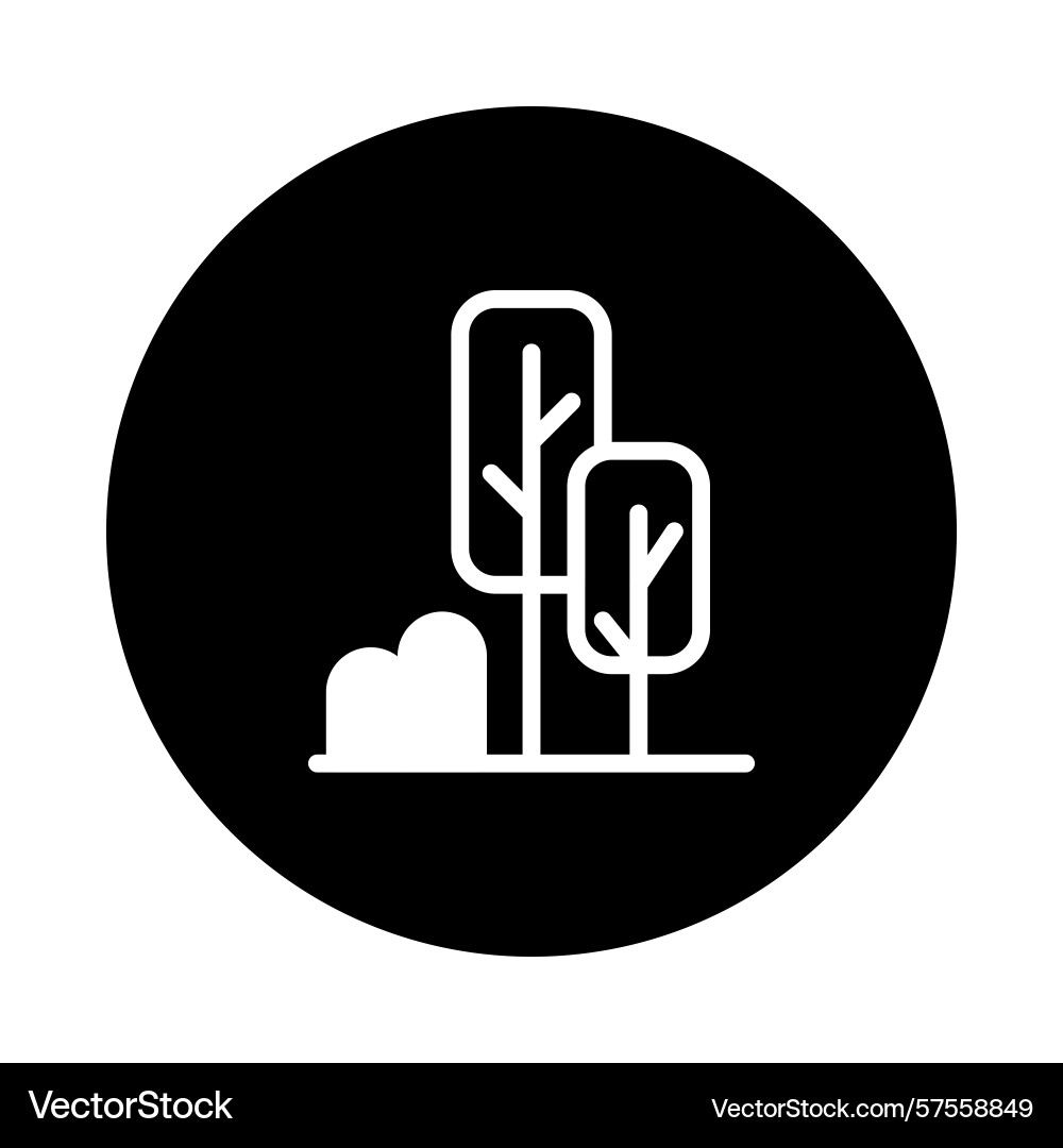 Minimalist tree icon design showcasing simplicity Vector Image