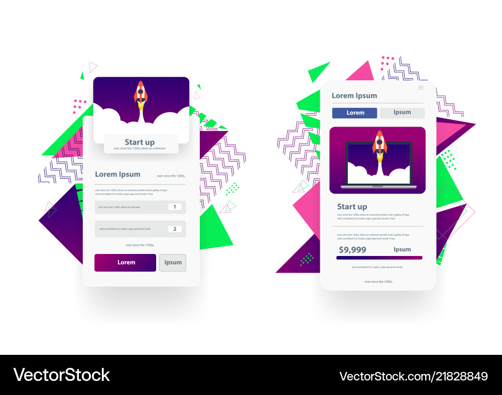 Modern Website Templates vector image