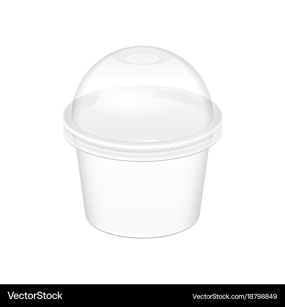 Realistic transparent disposable plastic cup Vector Image