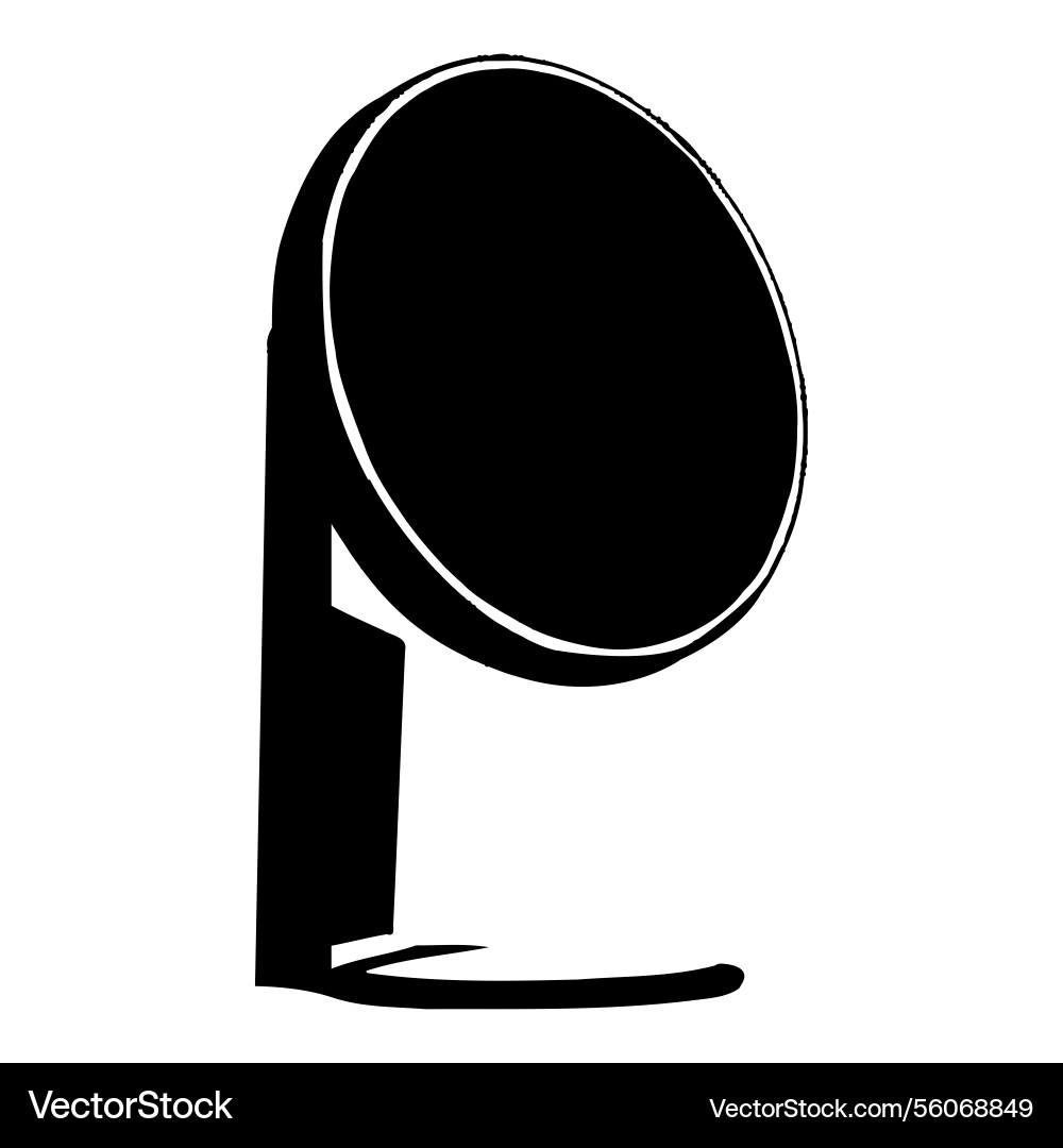 Smart mirror with icons silhouette Royalty Free Vector Image