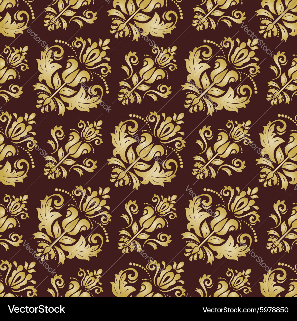 Damask seamless pattern vector image