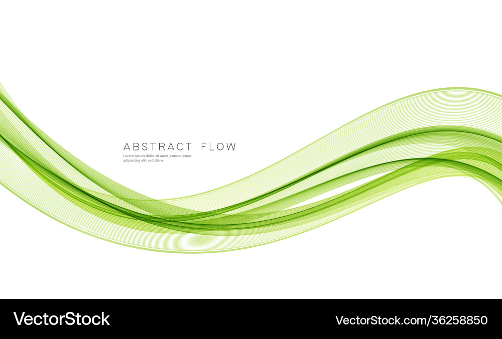 Green color abstract wave design element Green color abstract wave design element vector image