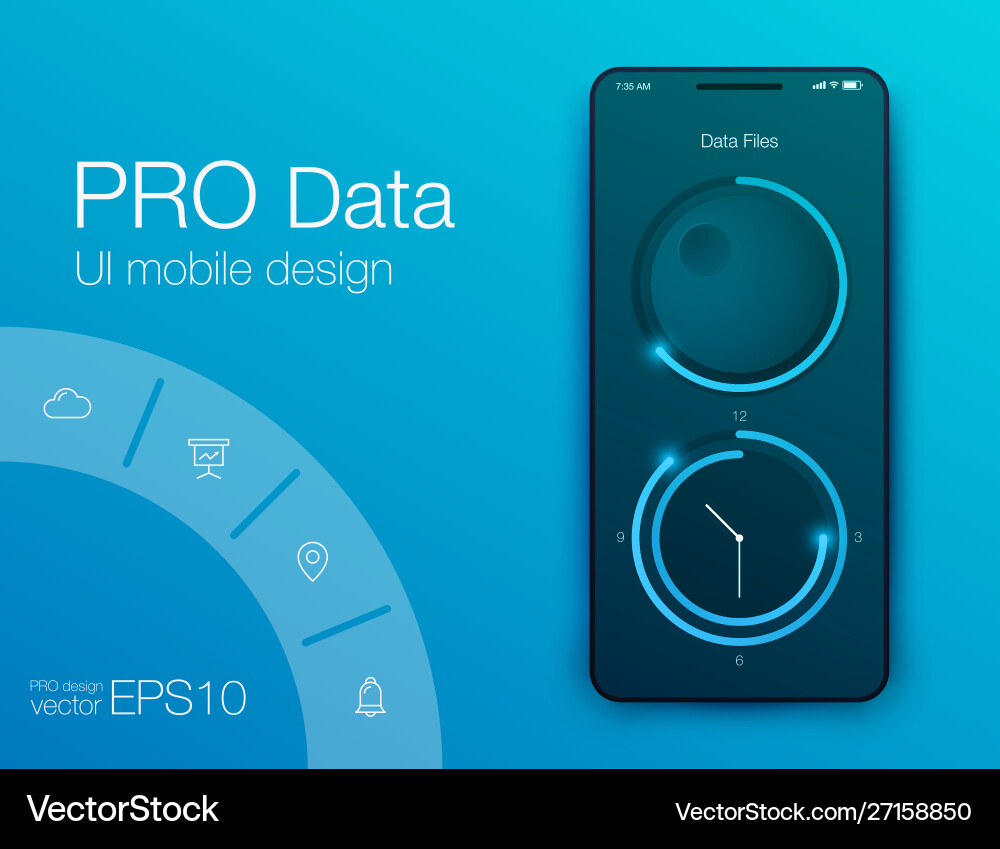 Mobile application interface ui design stock Mobile application interface ui design stock vector image