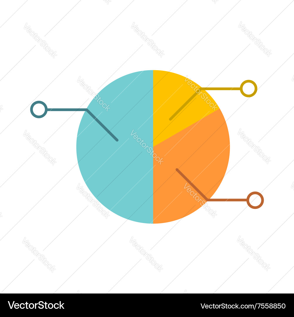 Pie Chart Icon - Data Visualization vector image