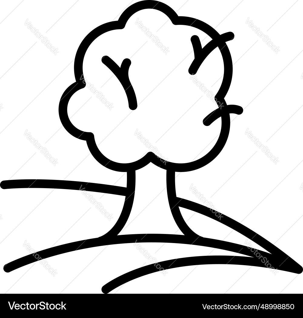 Tree line icon outline and filled sign linear Vector Image