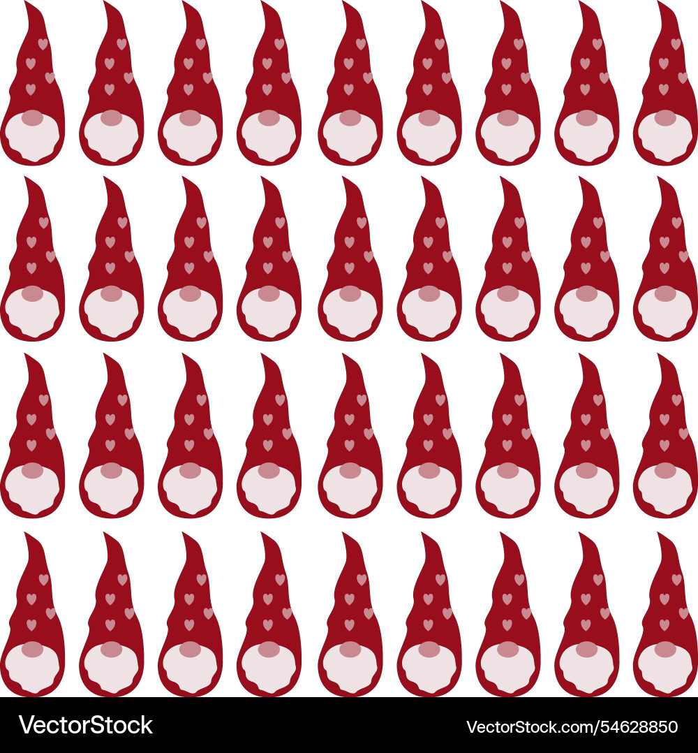 Vintage red dwarfs design pattern texture vector image