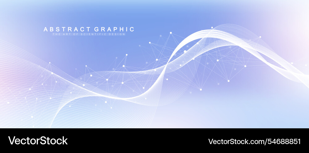 Abstract tech network connection dots digital Vector Image