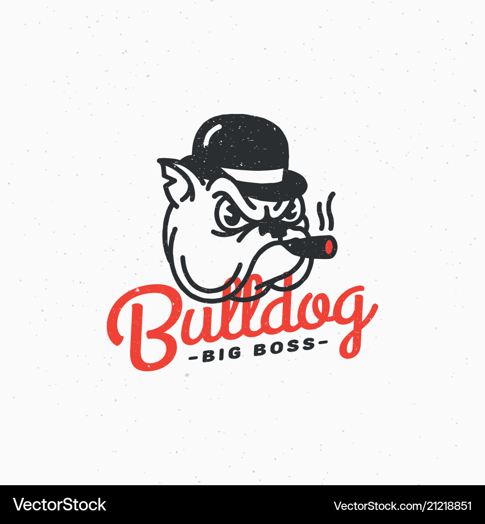 Aggressive Bulldog Logo vector image