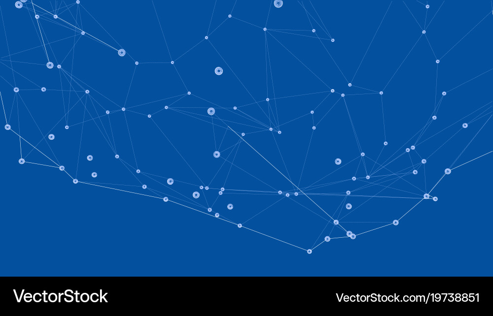 Global network connections with points and lines Vector Image