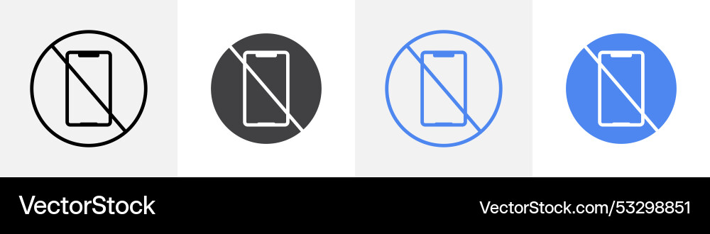 Keine mobile Icon-Set-Nutzung für Web-ui oder App Vektorbild
