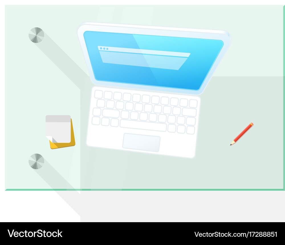 Modern computer on the table vector image