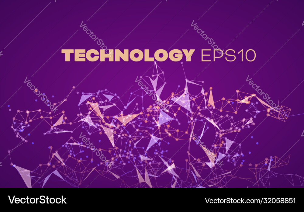 Plexus data abstract technical vector image