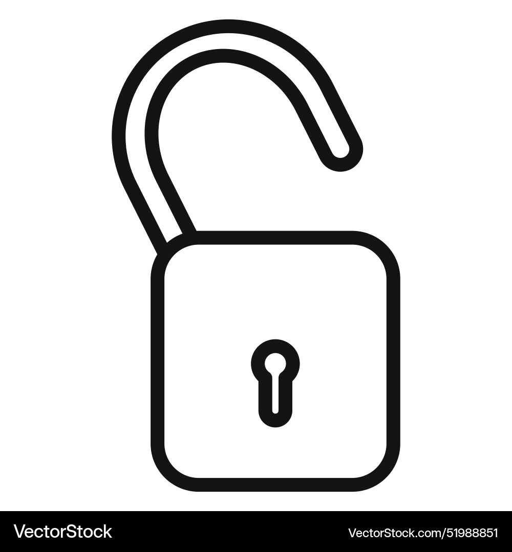 Security unlock icon perfect for access control Security unlock icon perfect for access control vector image