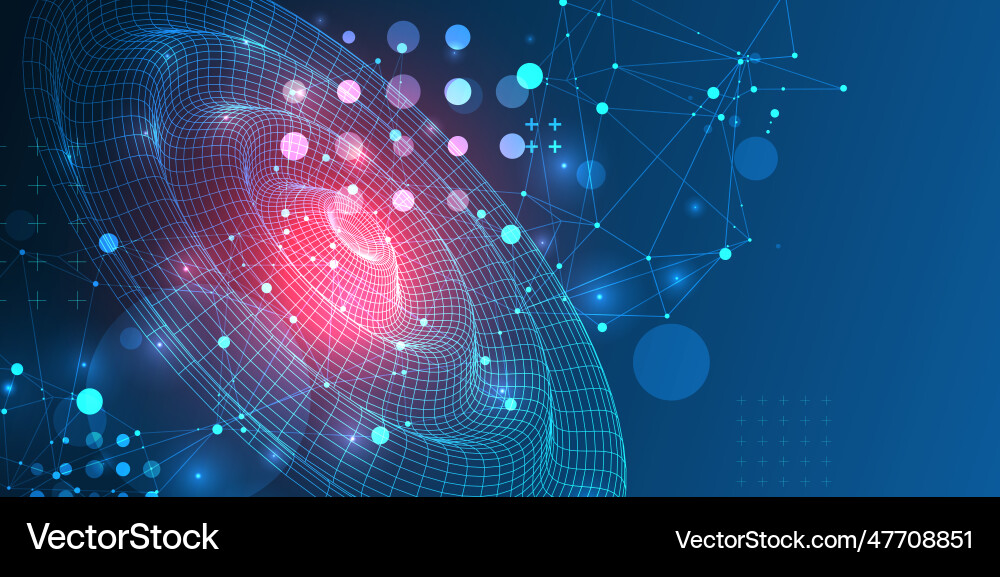 Template for science and technology presentation Template for science and technology presentation vector image