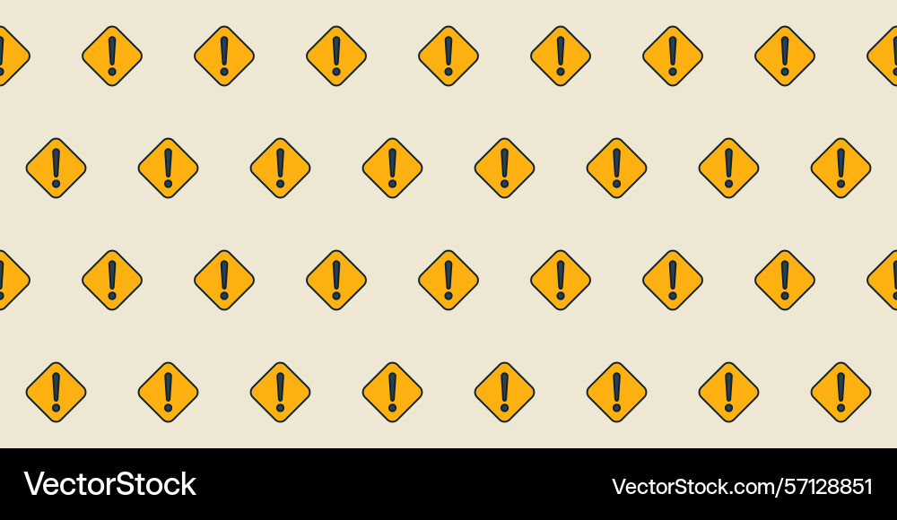 Warning signs arranged in a repetitive pattern Warning signs arranged in a repetitive pattern Vector Image