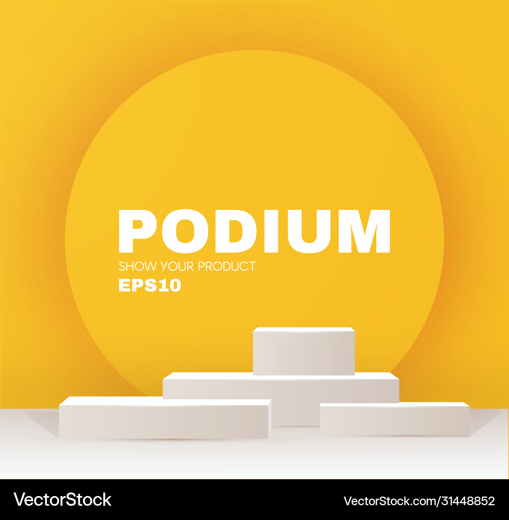 3d podium realistic minimal empty scene showcase vector image