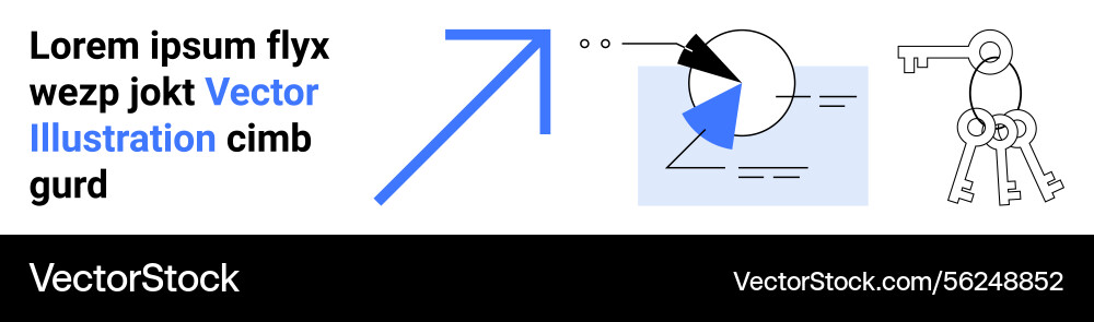 Abstract design elements with blue arrow chart Abstract design elements with blue arrow chart Vector Image