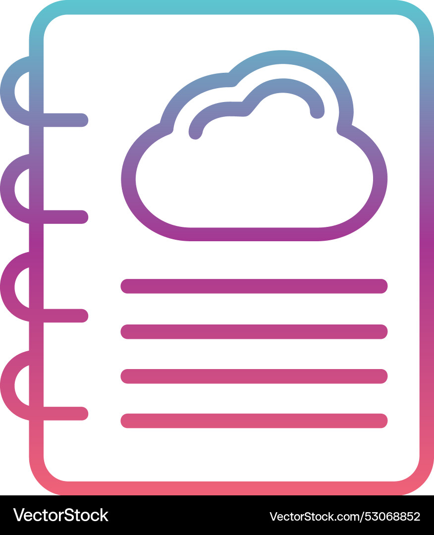 Clouds line gradient design Vector Image