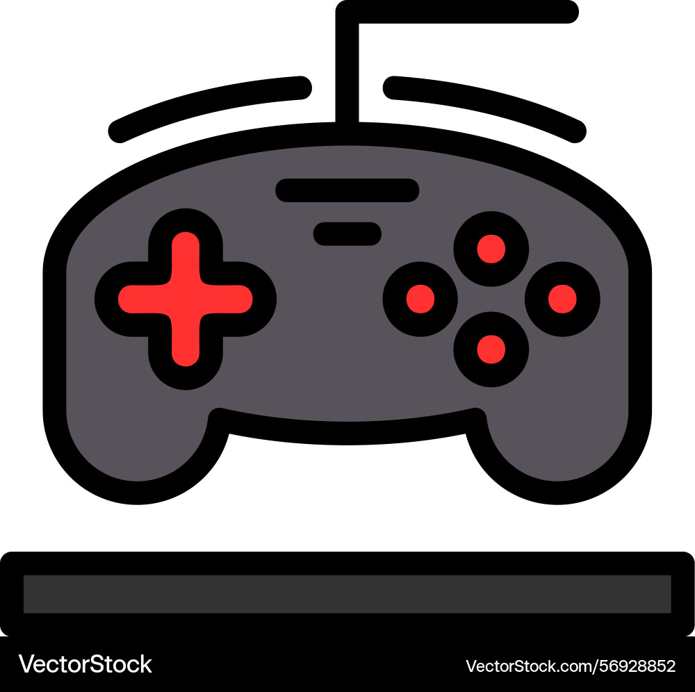 Game controller line filled style icon design Vector Image