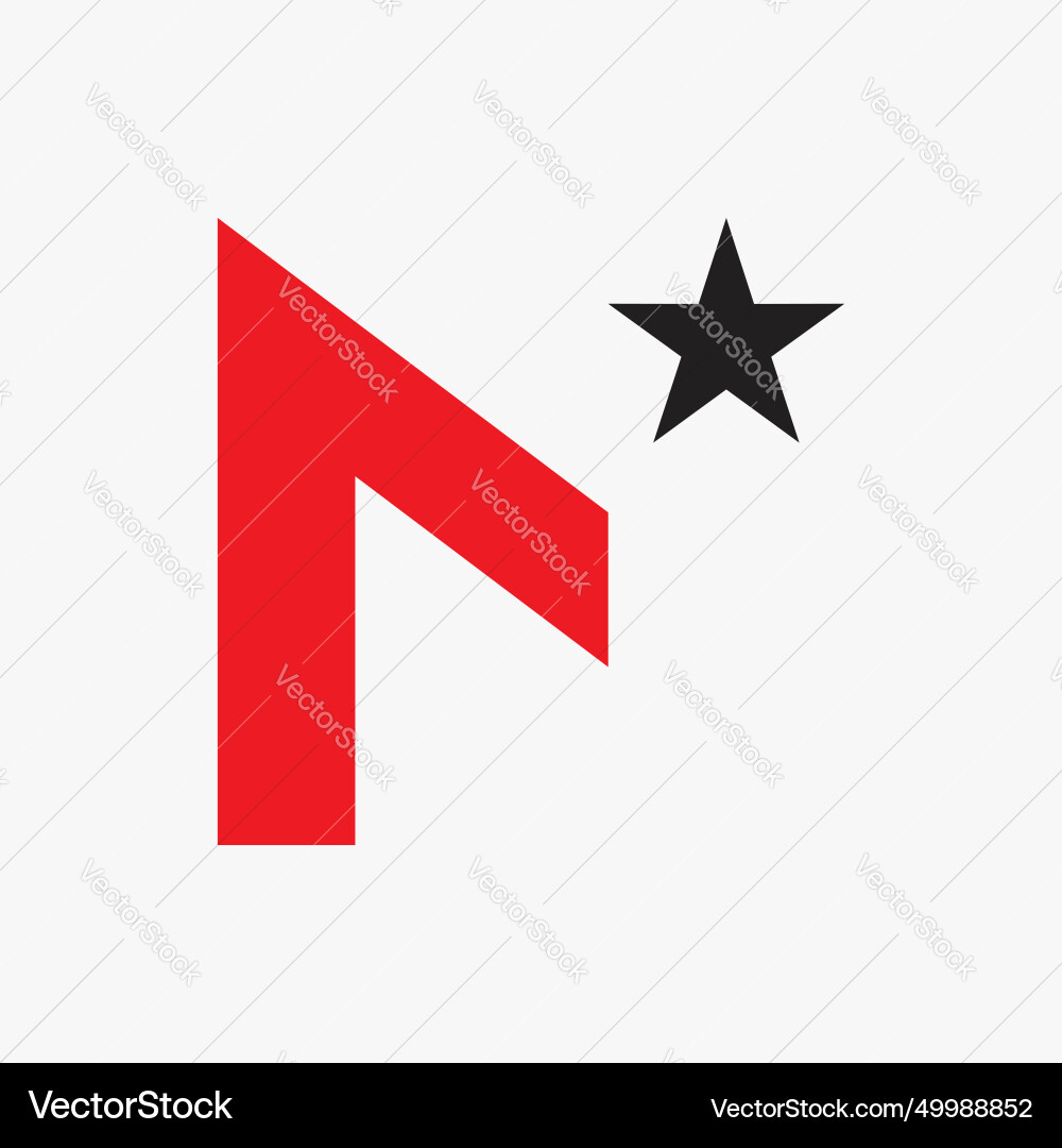 Letter n star logo für steigende Business Branding Letter n star logo für steigende Business Branding vektorbild
