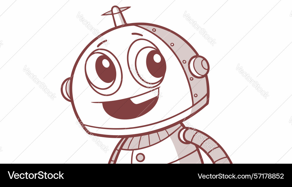 Smiling robot head icon design generative ai vector image