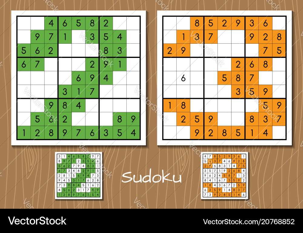 Sudoku game with the answers 2 3 numbers Sudoku game with the answers 2 3 numbers vector image