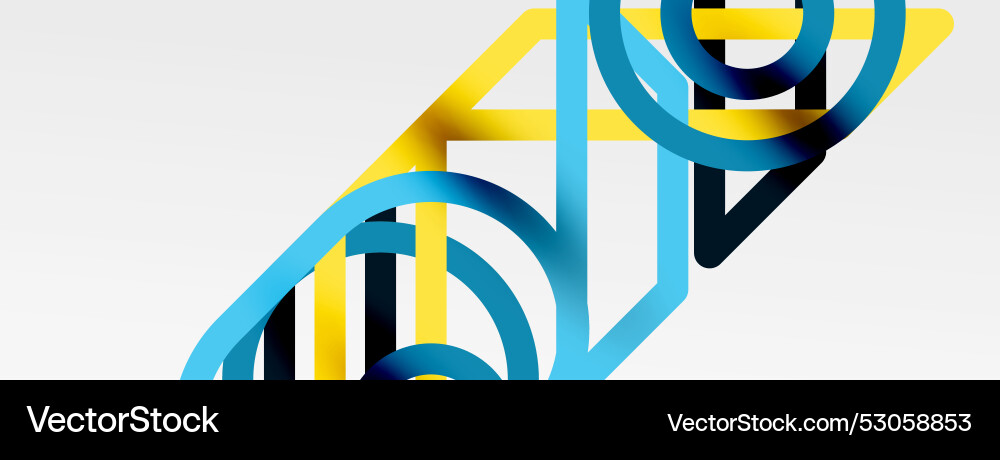 Abstract background - colorful circle lines vector image