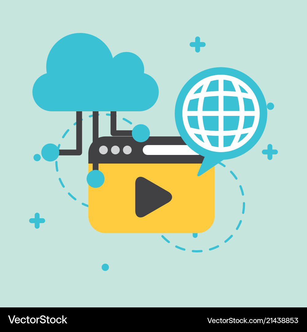 Cloud Computing Data Storage vector image