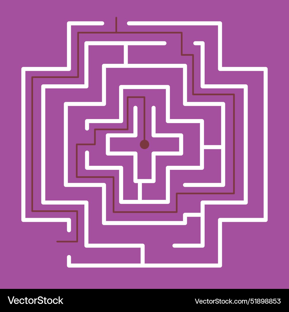 Cross maze game labyrinth puzzle Vector Image
