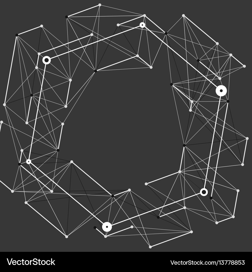 Geometric Network Pattern vector image