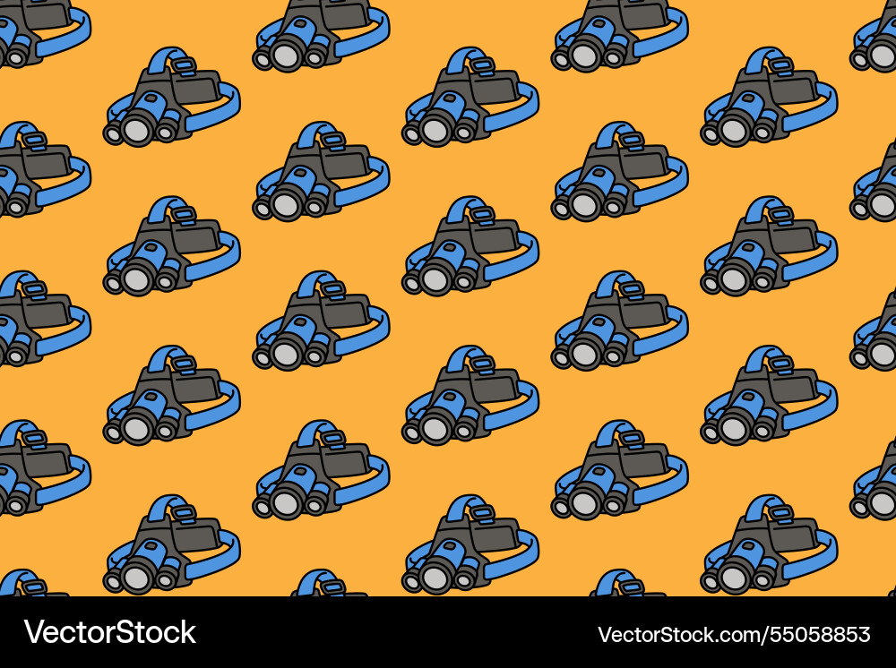 Headlamp with strap colorful pattern background Headlamp with strap colorful pattern background vector image