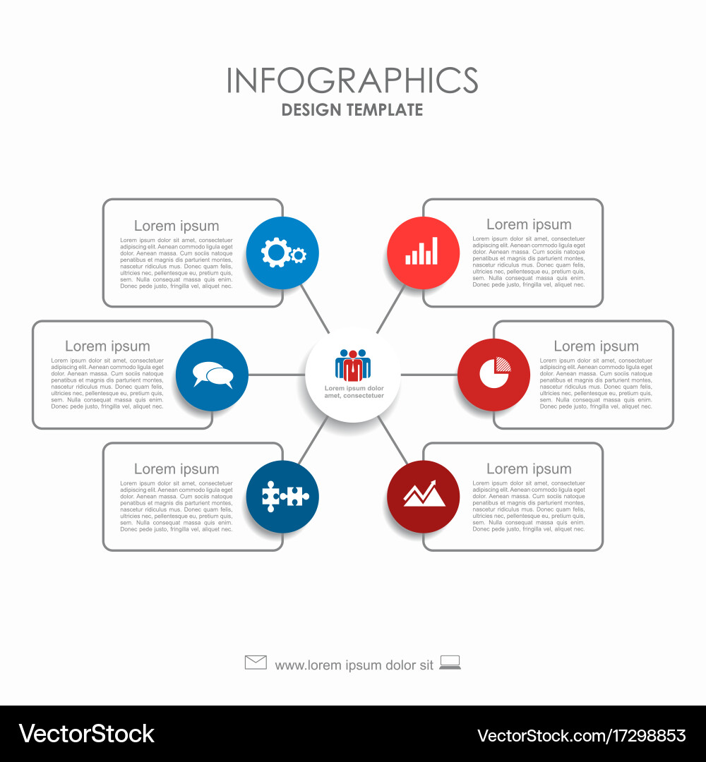 Infographic template can be used for workflow vector image