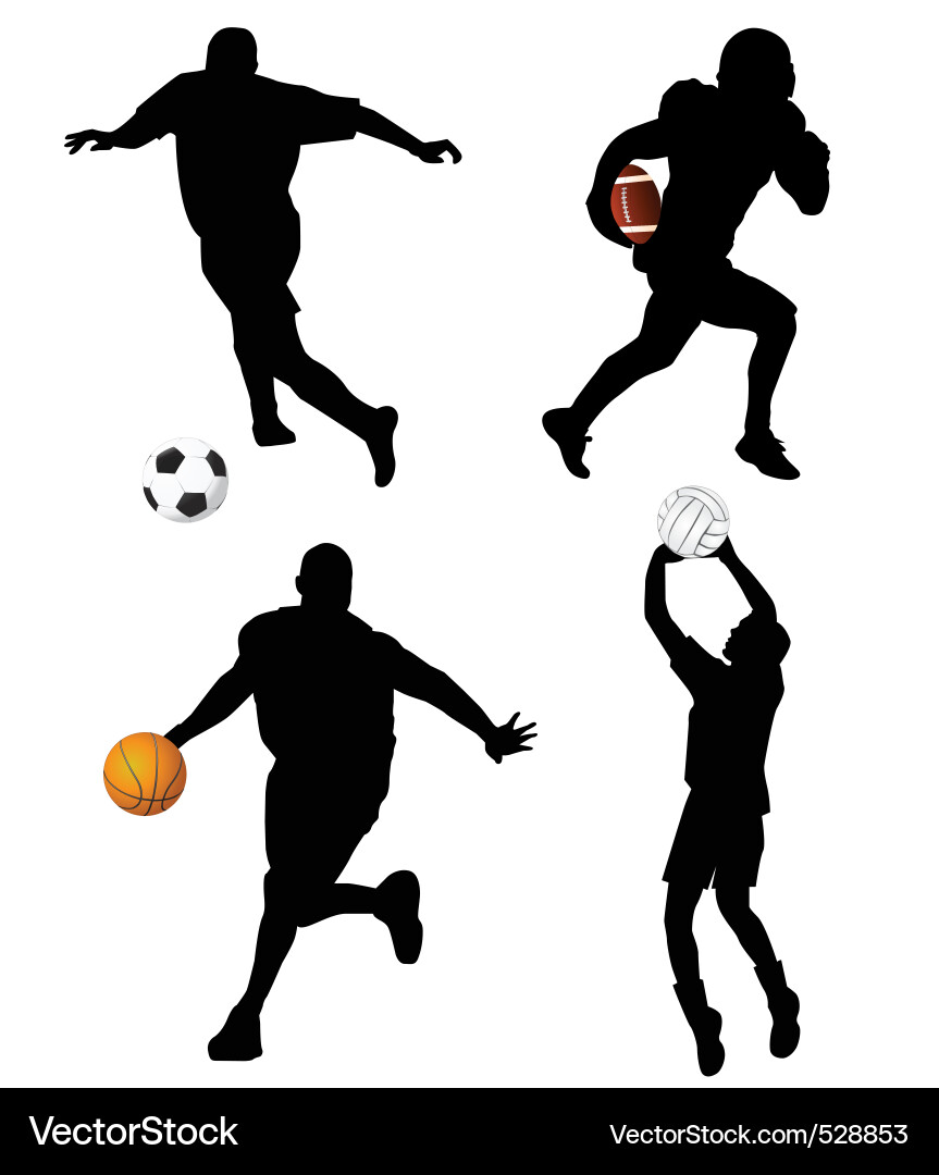 Sports Silhouette Set vector image
