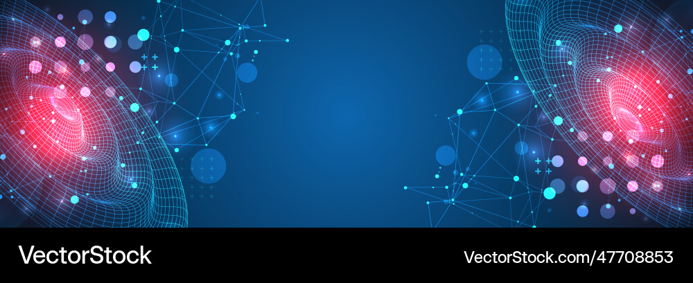 Template for science and technology presentation Template for science and technology presentation vector image