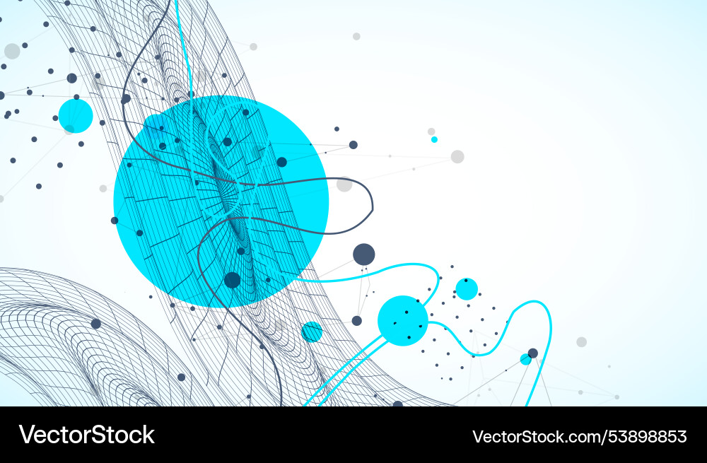 Template for science and technology presentation vector image
