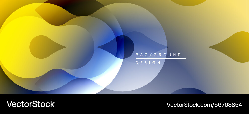 Abstract fluid shapes overlap creating dynamic Abstract fluid shapes overlap creating dynamic Vector Image