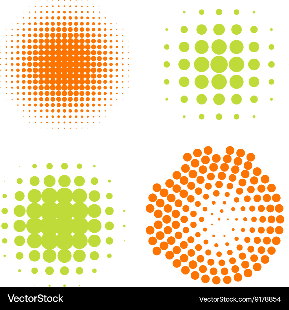 Abstract Halftone Circle Pattern vector image