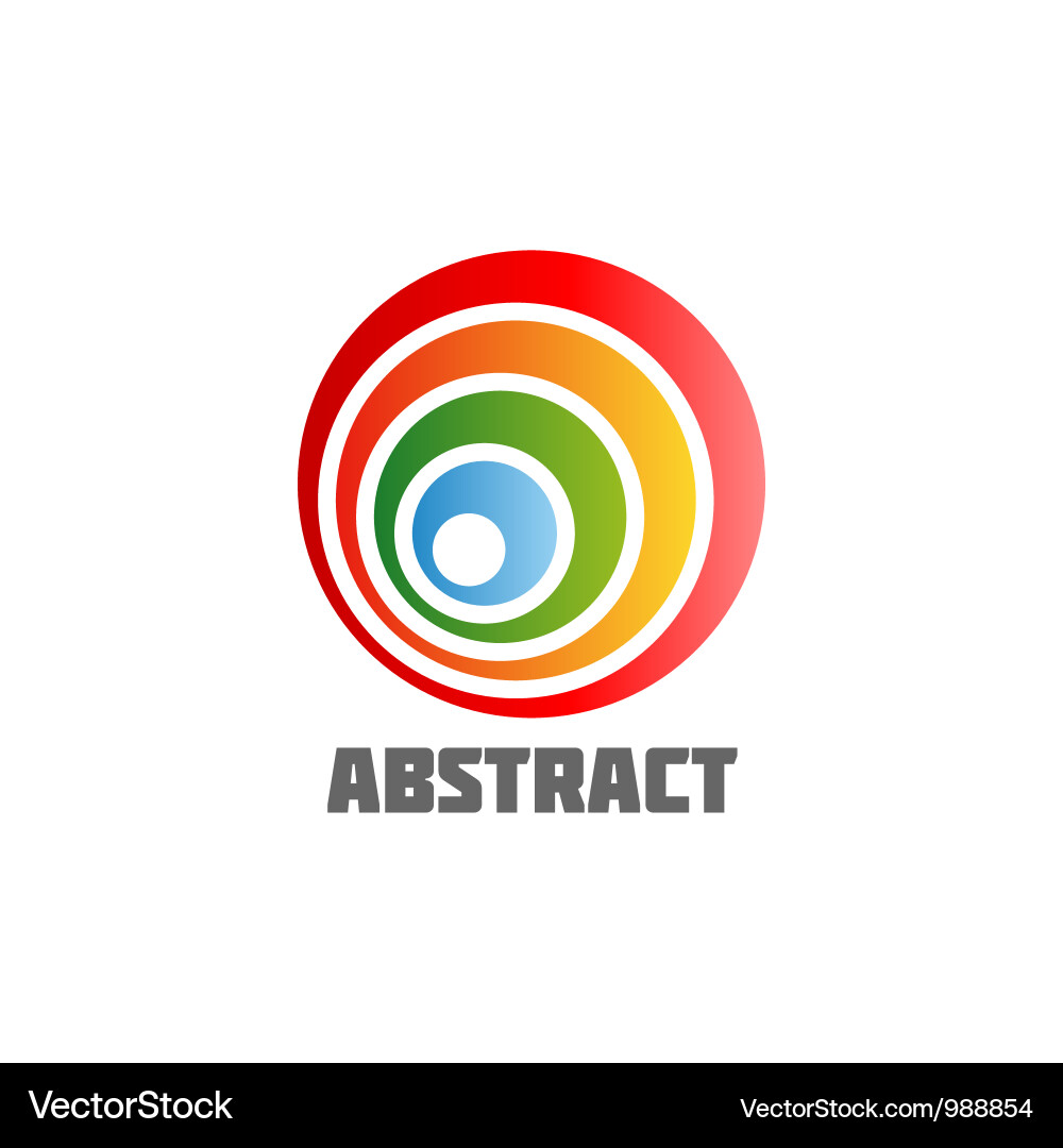 Abstract round design element vector image