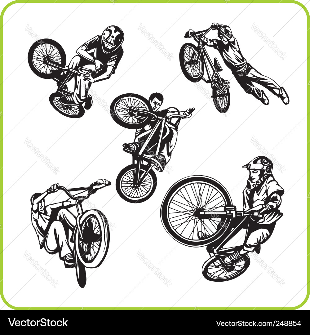 Bmx rider Royalty Free Vector Image - VectorStock