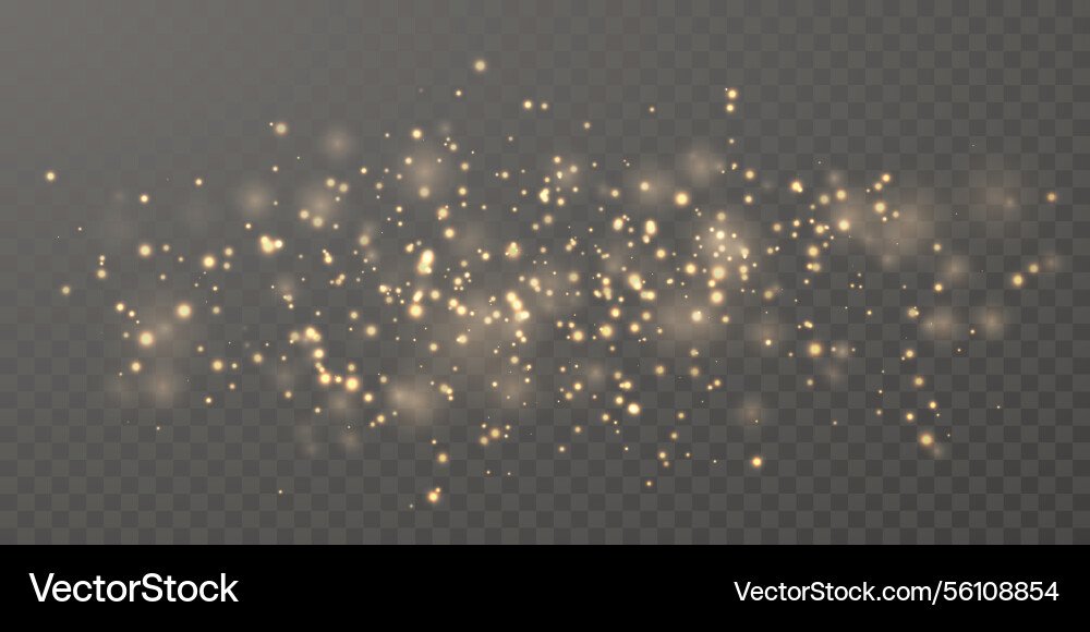 Festive sparkling gold dust glowing bokeh Festive sparkling gold dust glowing bokeh Vector Image