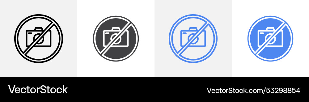 No photo icon set use for web ui or app Vector Image