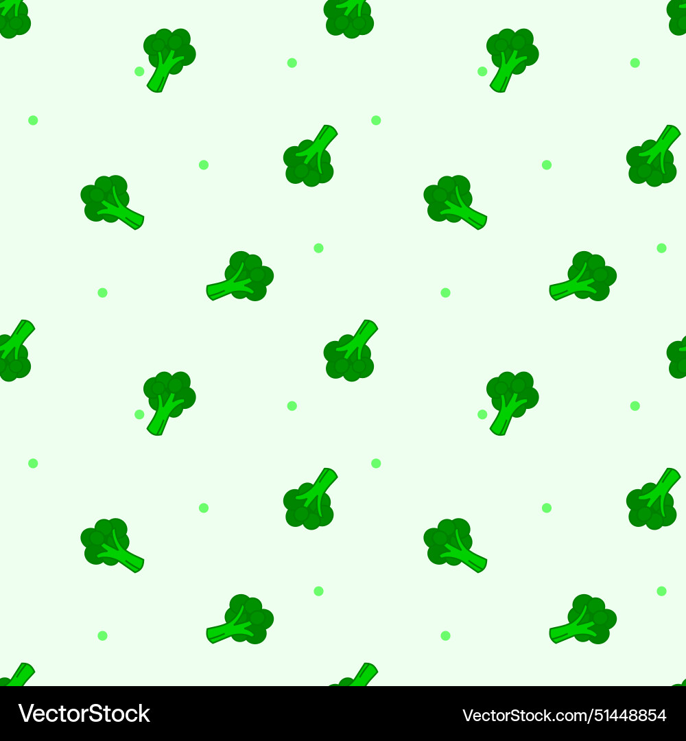 Seamless pattern with broccoli Seamless pattern with broccoli Vector Image