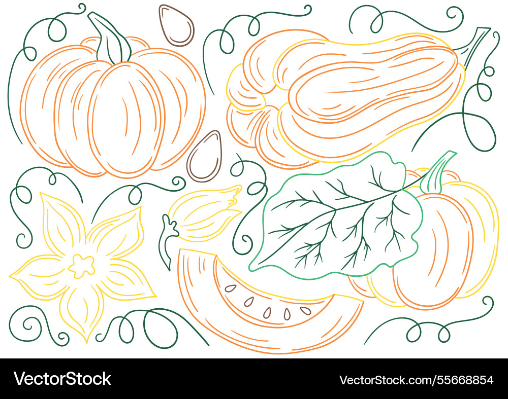 Set of color in hand draw style Set of color in hand draw style vector image