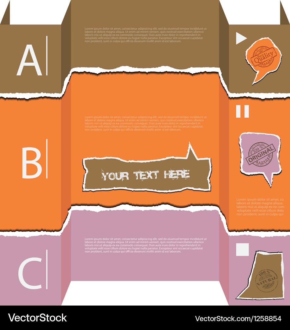Torn paper background 2 with space for text Vector Image